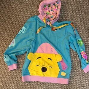 Loungefly Blue and Pink Winnie the Pooh Hoodie